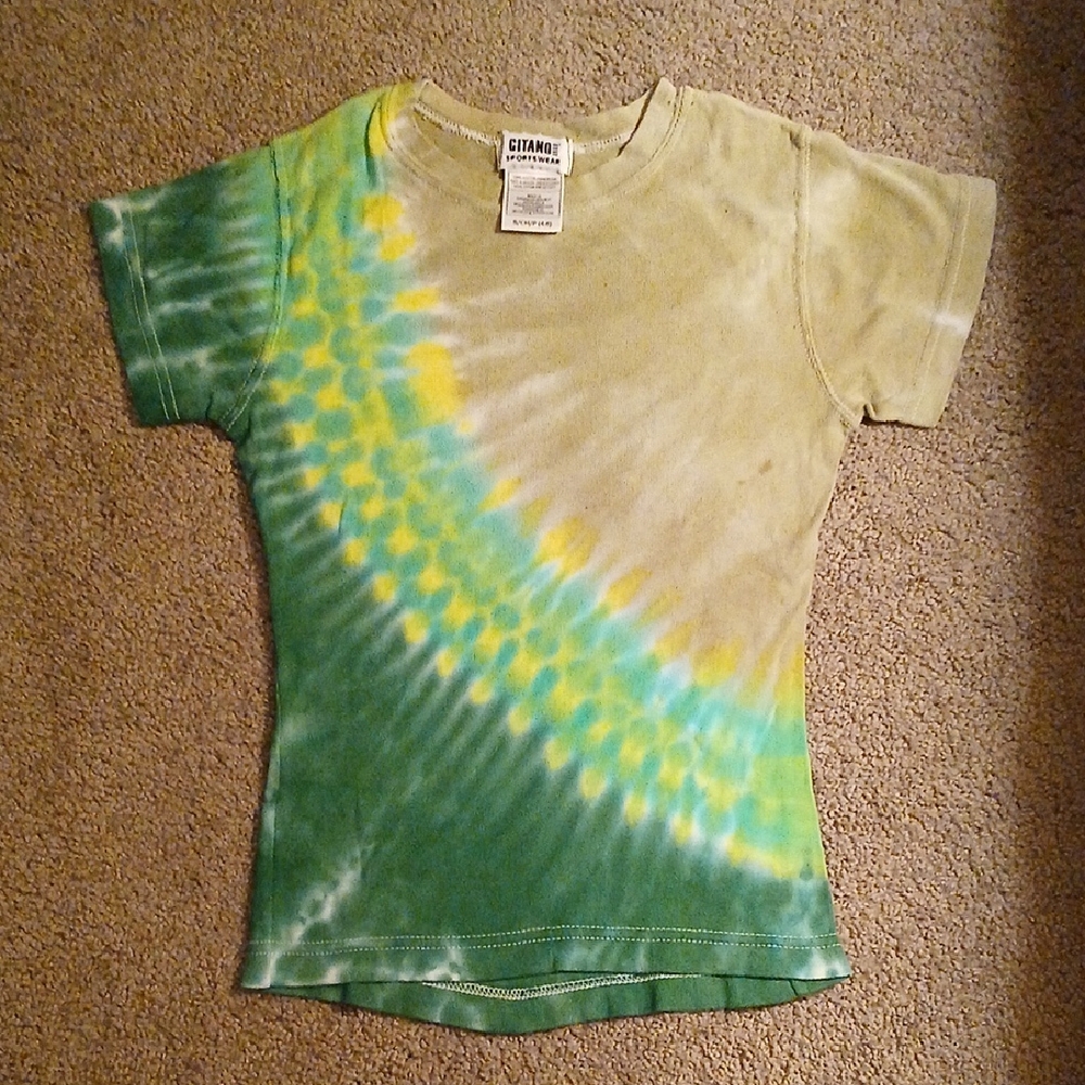 Gitano Green and Yellow Tie-Dye Tee